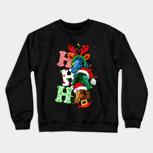 Horse Ho Ho Ho Christmas Crewneck Sweatshirt